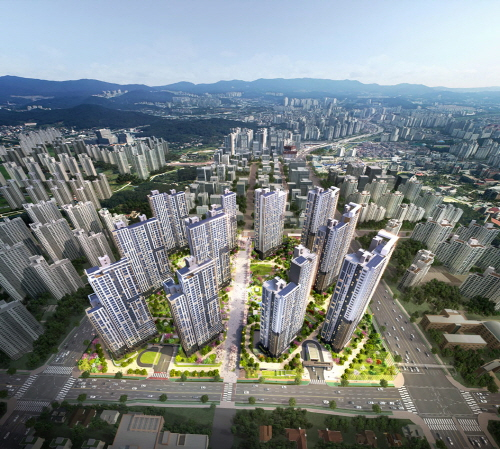 도안 우미린 트리쉐이드 반조감도 (출처 : 우미건설·부원건설)