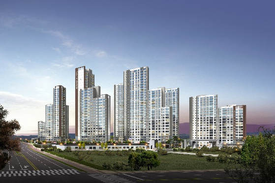 [군산 한라비발디 더프라임 투시도, (유)나눔디앤씨 제공]