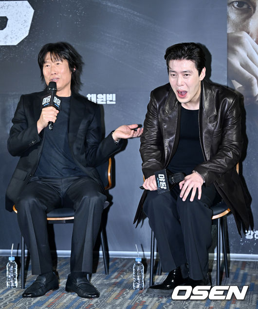 [OSEN=민경훈 기자] 13일 오전 서울 강남구 메가박스 코엑스에서 영화 '야당' 제작보고회가 열렸다.