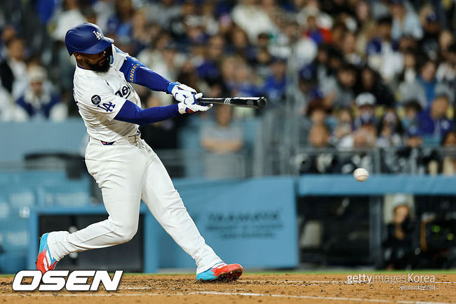 [사진] LA 다저스 테오스카 에르난데스. ⓒGettyimages(무단전재 및 재배포 금지)