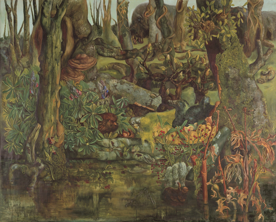 김종남(마나베 히데오), 수변(水邊), 1941, 캔버스에 유채, 123.5x161㎝, 일본 이타바시구립미술관 [사진 국립현대미술관] 
