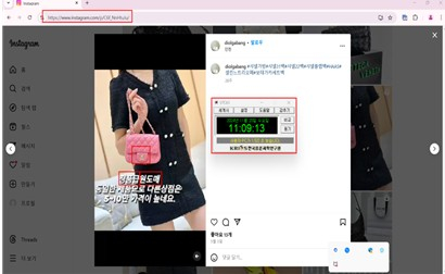 인스타그램서 유통된 위조 샤넬 가방. 사진 오세희 의원실