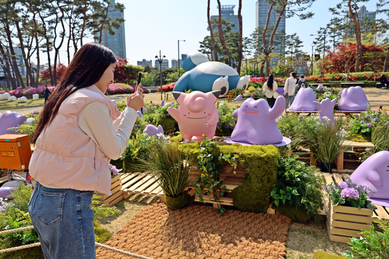 서울 송파구 석촌호수 일대에서 마련한 메타몽 동산. [사진 롯데물산]