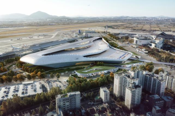 지난해 서울시가 발표한 강서구 공항동 김포공항 인근 UAM 복합환승시설 조감도. 사진 서울시