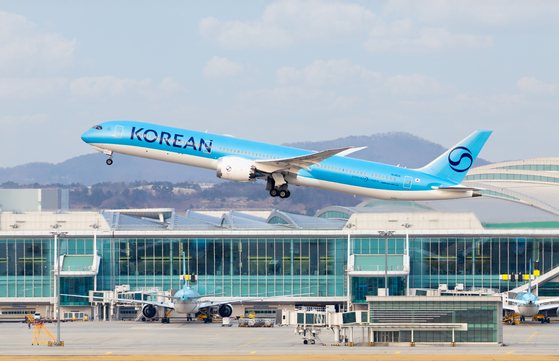 대한항공이 미주 노선에 운항 중인 보잉 787-10 항공기. 사진 대한항공
