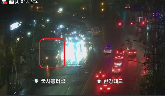 서울 동작구 상도동 교통사고 현장. 연합뉴스