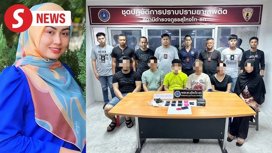 사진은 지난해 태국 최남단 나라티왓 주에서 6000정 이상의 메스암페타민 정제를 보유해 체포된 말레이시아 유명 가수(왼쪽). 사진 페이스북 캡처