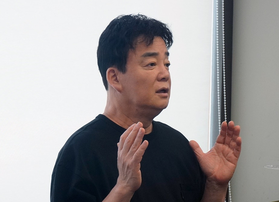 미디어 간담회서 발언하고 있는 백종원 더본코리아 대표. 사진 더본코리아