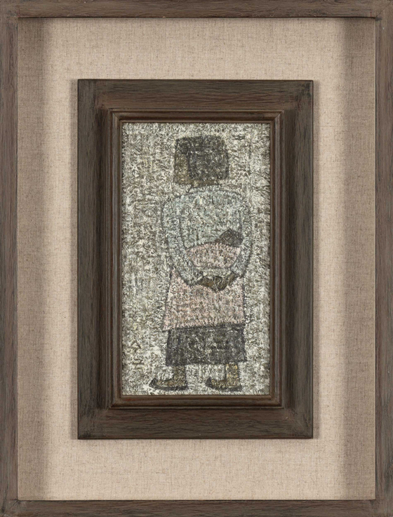 박수근, 아기 업은 소녀(1964). 사진 케이옥션