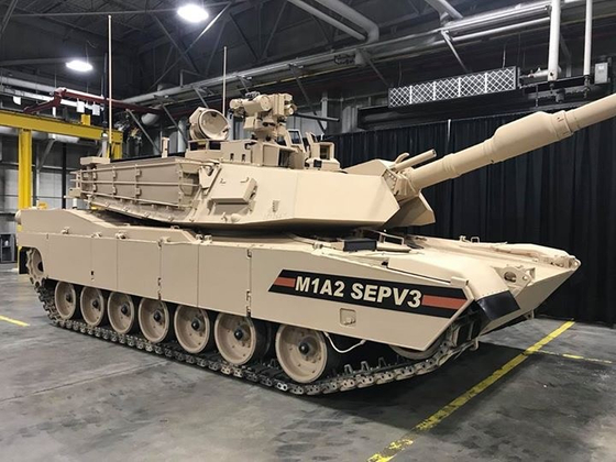 현재 미 육군의 가장 최신 전차인 M1A2 SEPv3 전차. 미 육군