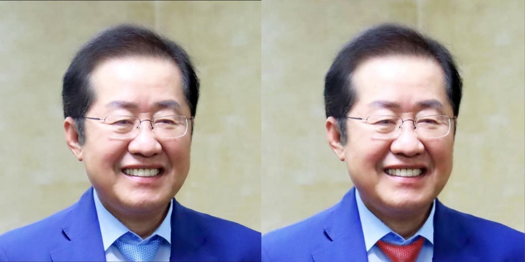 교체된 홍 전 시장의 페이스북 프로필 사진.