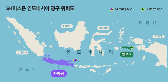 SK어스온 인도네시아 광구 위치도