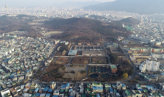 대구시 신청사 건립 예정지인 대구 달서구 두류정수장 터 전경. 뉴스1