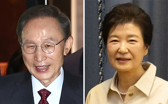이명박(左), 박근혜(右)