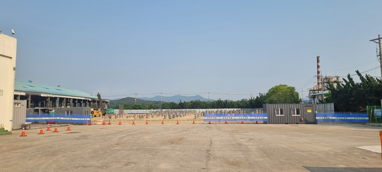 정읍그린파워㈜가 2018억원을 들여 전북 정읍시 영파동 제1 일반산업단지에 짓고 있는 바이오매스 SRF 발전소 공사 현장 모습. 사진 정읍그린파워㈜