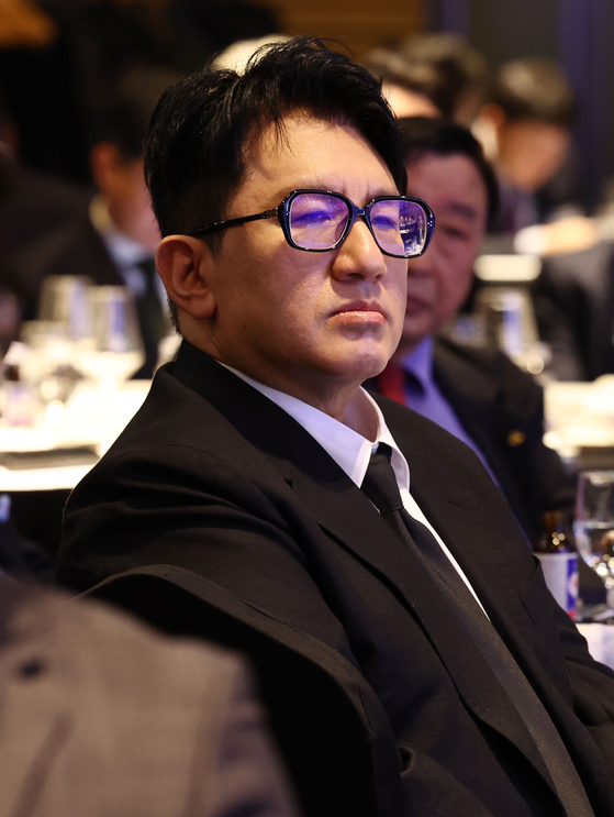 한경협 정기총회 참석한 방시혁 의장. [연합뉴스]