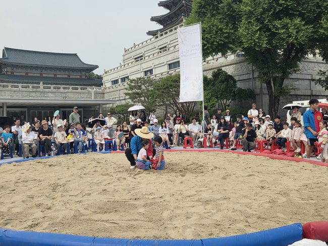대한씨름협회는 31일 단오를 맞아 「2025 찾아가는 전통씨름」의 일환으로 세종호수공원과 국립민속박물관 두 곳에서 각각 ‘길거리 씨름 한 판’, ‘단오맞이 씨름대회’를 성황리에 개최했다. / 대한씨름협회