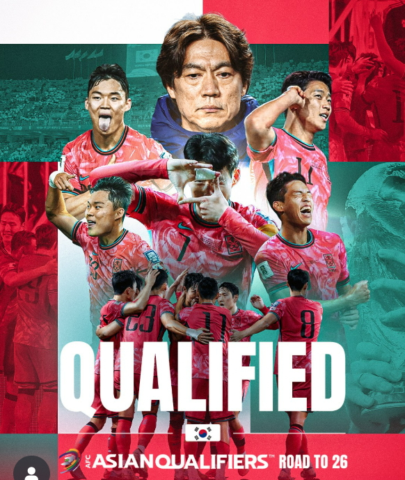 11회 연속 월드컵 본선 진출에 성공한 한국축구. [사진 KFA 인스타그램]