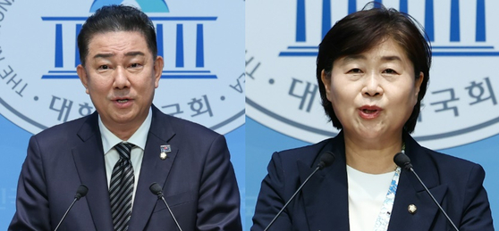 김병기 더불어민주당 의원·서영교 더불어민주당 의원. 뉴스1
