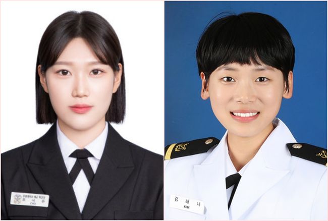 조시은 소위(왼쪽)와 김해나 소위 /LG 트윈스 제공