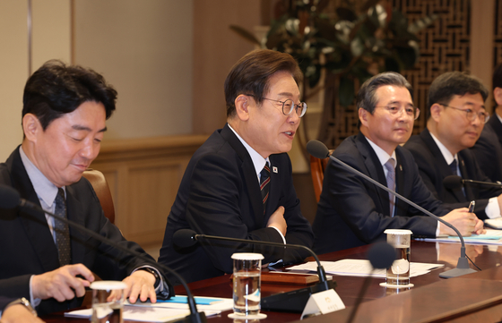 이재명 대통령이 9일 용산 대통령실에서 비상경제점검 태스크포스(TF) 회의를 열고 발언하고 있다. 대통령실사진기자단