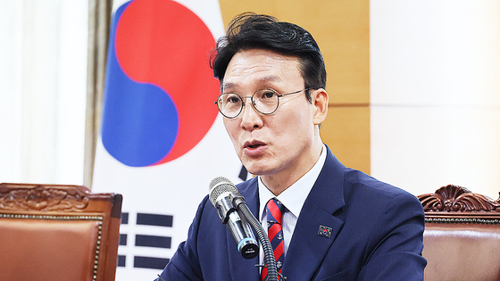 김민석 국무총리 후보자가 13일 서울 종로구 통의동 금융감독연수원에 마련된 청문회 준비단 사무실에서 열린 밥상물가 안정을 위한 경청 간담회에서 발언하고 있다. 연합뉴스