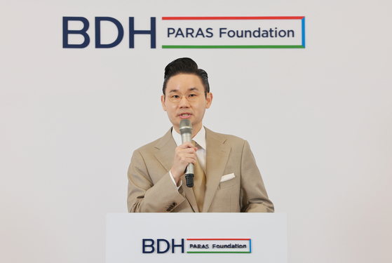 16일 서울 알로프트호텔에서 배동현 BDH재단 이사장이 국제패럴림픽위원회(IPC) 위원장 선거에 출마한다고 발표하고 있다. 연합뉴스
