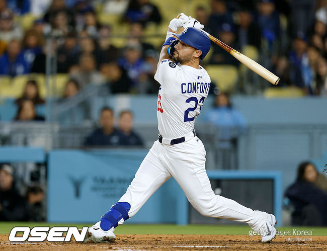 [사진] LA 다저스 마이클 콘포토. ⓒGettyimages(무단전재 및 재배포 금지)