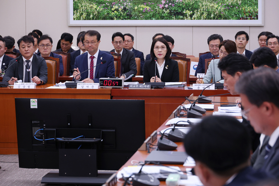 강인선 외교부 2차관이 지난 10일 오후 서울 여의도 국회에서 열린 2025아시아태평양경제협력체(APEC) 정상회의 지원 특별위원회 전체회의에서 의원 질의에 답하고 있다. 뉴스1