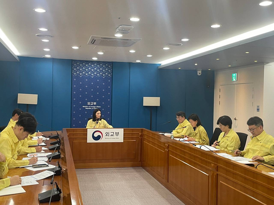 미국 이란 핵시설 공격 관련 본부-공관 합동 상황점검회의. 사진 외교부