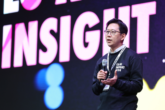 지난 3월 엔비디아의 연례 개발자 콘퍼런스(GTC)에 참가해 엑사원 딥을 소개하는 배경훈 과학기술정보통신부 장관 후보자. 뉴스1