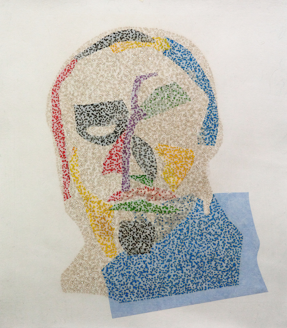 이길우, 이웃사람2, 2024, 53x46cm, Incense, Mixed media on hanji paper. 사진 선화랑 