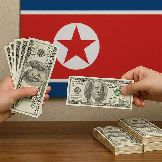 북한 외화벌이 이미지. 챗GPT 생성