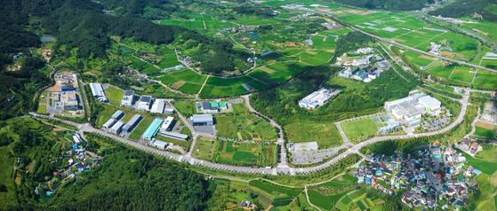 전남 화순군에 조성 중인 백신산업특구 전경. 사진 전남도
