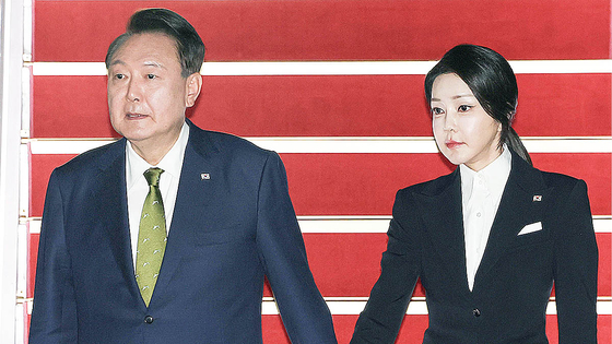 윤석열 전 대통령과 부인 김건희 여사. 연합뉴스
