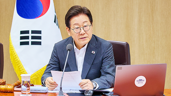 이재명 대통령이 8일 서울 용산 대통령실 청사에서 열린 국무회의에서 발언하고 있다. 사진 대통령실