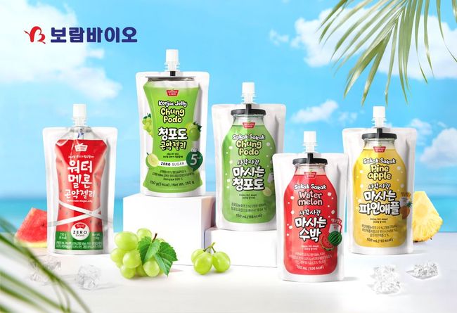 보람바이오의‘사각사각 마시는’, ‘곤약젤리’음료5종/ 사진제공=보람그룹