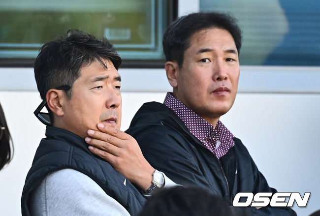 키움 히어로즈 홍원기 전 감독, 고형욱 전 단장. /OSEN DB