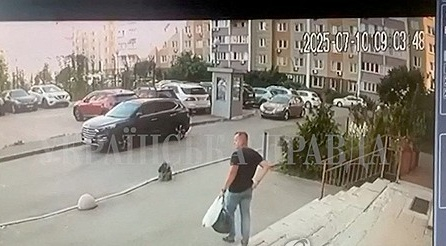 지난 10일 암살된 우크라이나 보안국(SBU) 이반 보로니치 대령의 생전 모습이 담긴 CCTV 화면. 로이터=연합뉴스