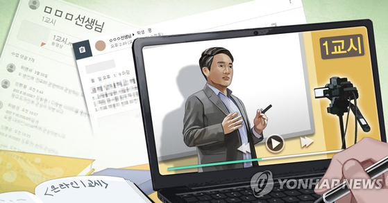 온라인수업 일러스트. 연합뉴스