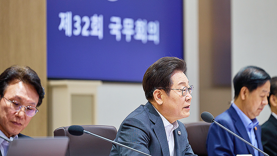 이재명 대통령이 22일 서울 용산 대통령실 청사에서 열린 국무회의에서 발언하고 있다. 사진 대통령실