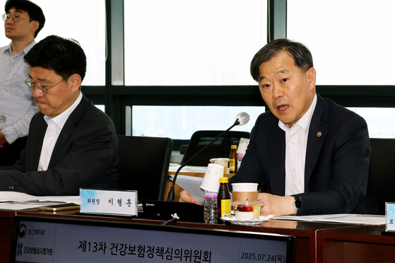 건정심에서 발언하는 이형훈 차관. 보건복지부 제공