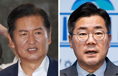정청래(左), 박찬대(右)