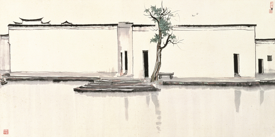 우관중, 두 마리 제비, 1981, 종이에 먹과 채색, 홍콩예술박물관 소장(우관중과 그의 가족 기증). 사진 예술의전당
