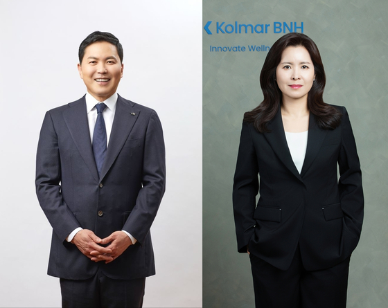 윤상현 콜마홀딩스 부회장(왼쪽)과 윤여원 콜마BNH 대표. 사진 각 사