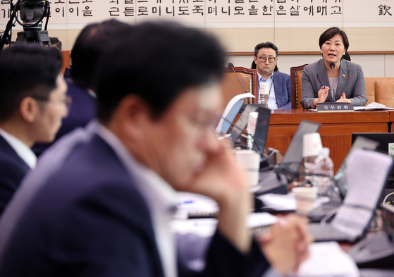 1일 서울 여의도 국회에서 열린 법제사법위원회 전체회의에서 송미령 농림축산식품부 장관이 의원 질의에 답하고 있다. 연합뉴스