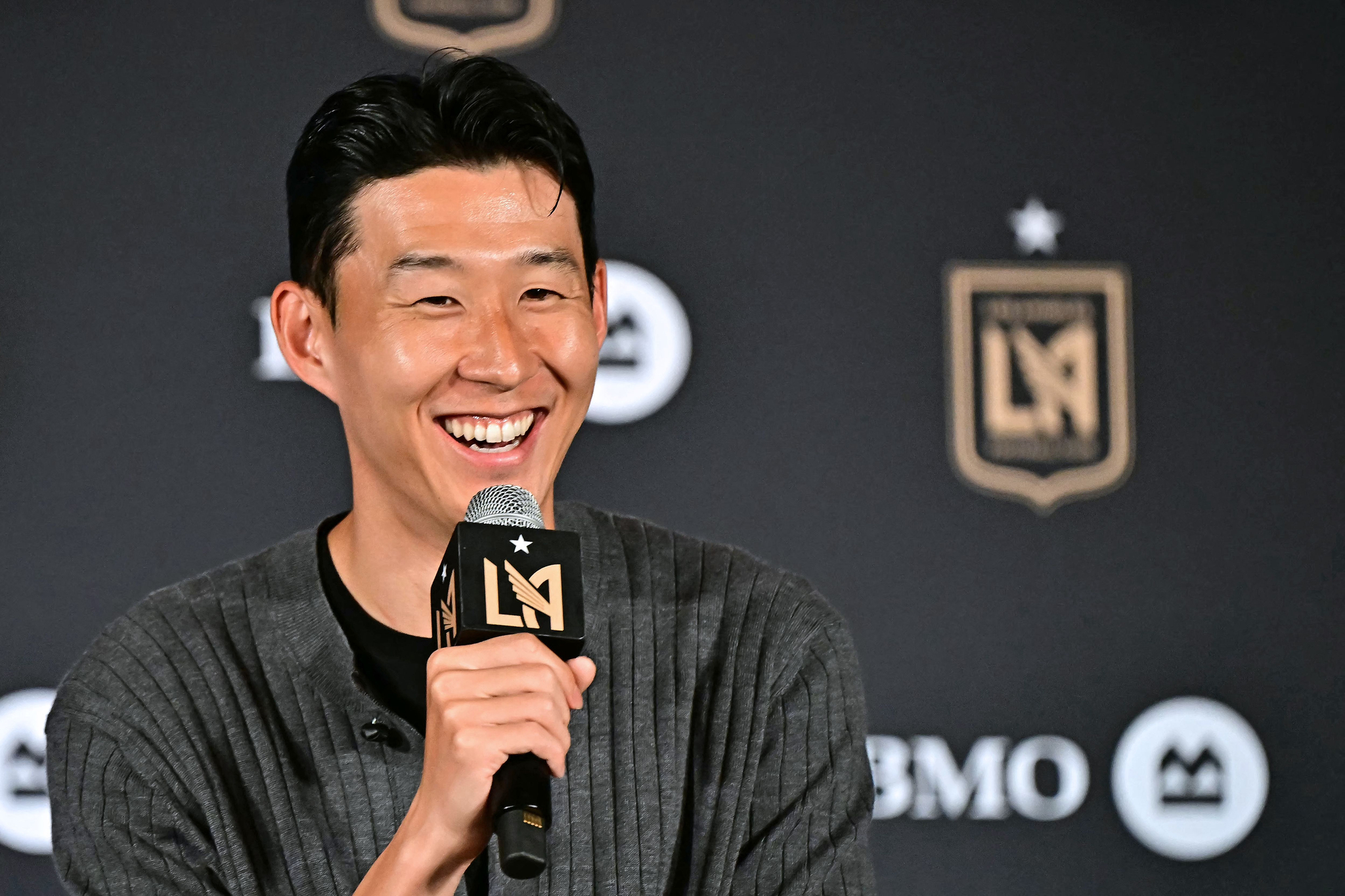 LAFC 입단 기자회견에 참석한 손흥민. [AFP=연합뉴스]