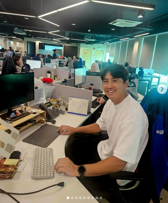 아시아축구연맹을 찾아가 열공한 구자철. [사진 구자철 인스타그램]