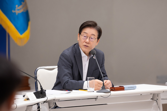 이재명 대통령이 지난 1일 서울 용산 대통령실 청사에서 열린 전국 시·도지사 간담회에서 발언을 하고 있다. 대통령실 제공