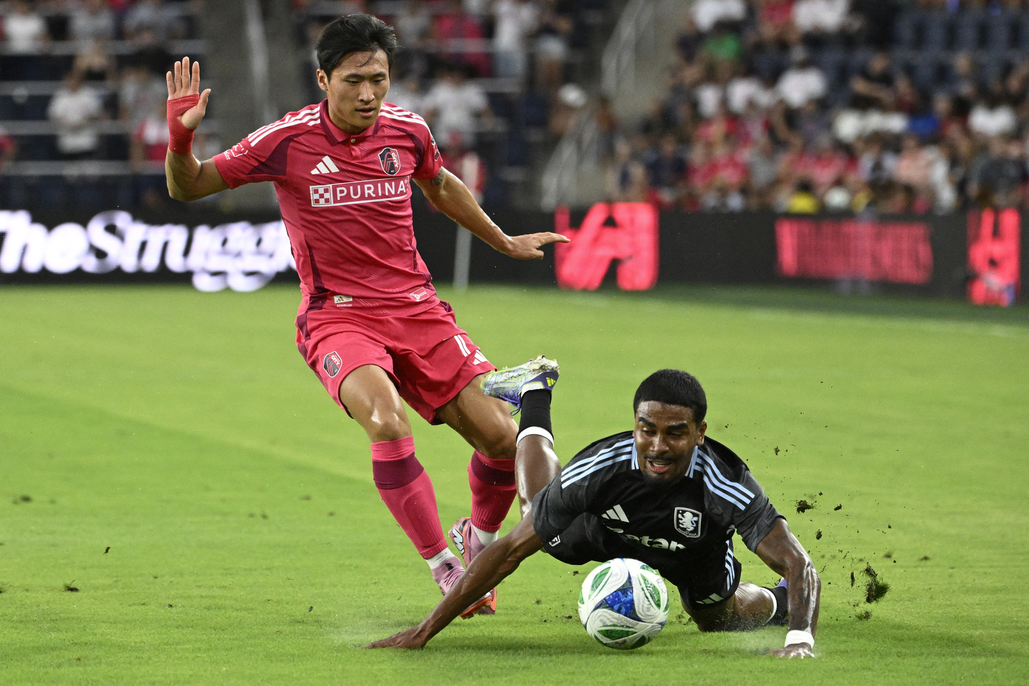 MLS 세인트루이스 정상빈(왼쪽). [로이터=연합뉴스]